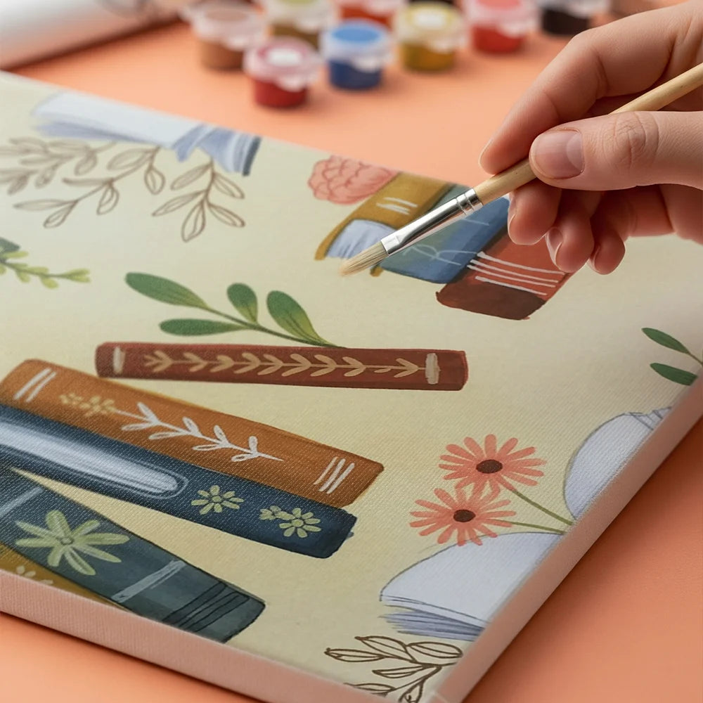 Malen nach Zahlen - Vintage-Buch Floral
