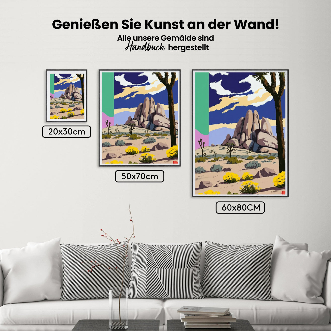 Malen nach Zahlen - Vintage-Wüstenlandschaft