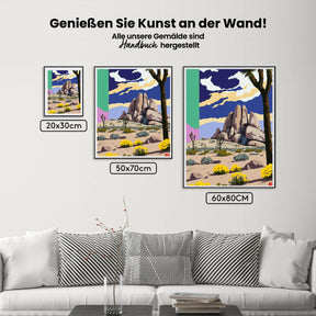Malen nach Zahlen - Vintage-Wüstenlandschaft