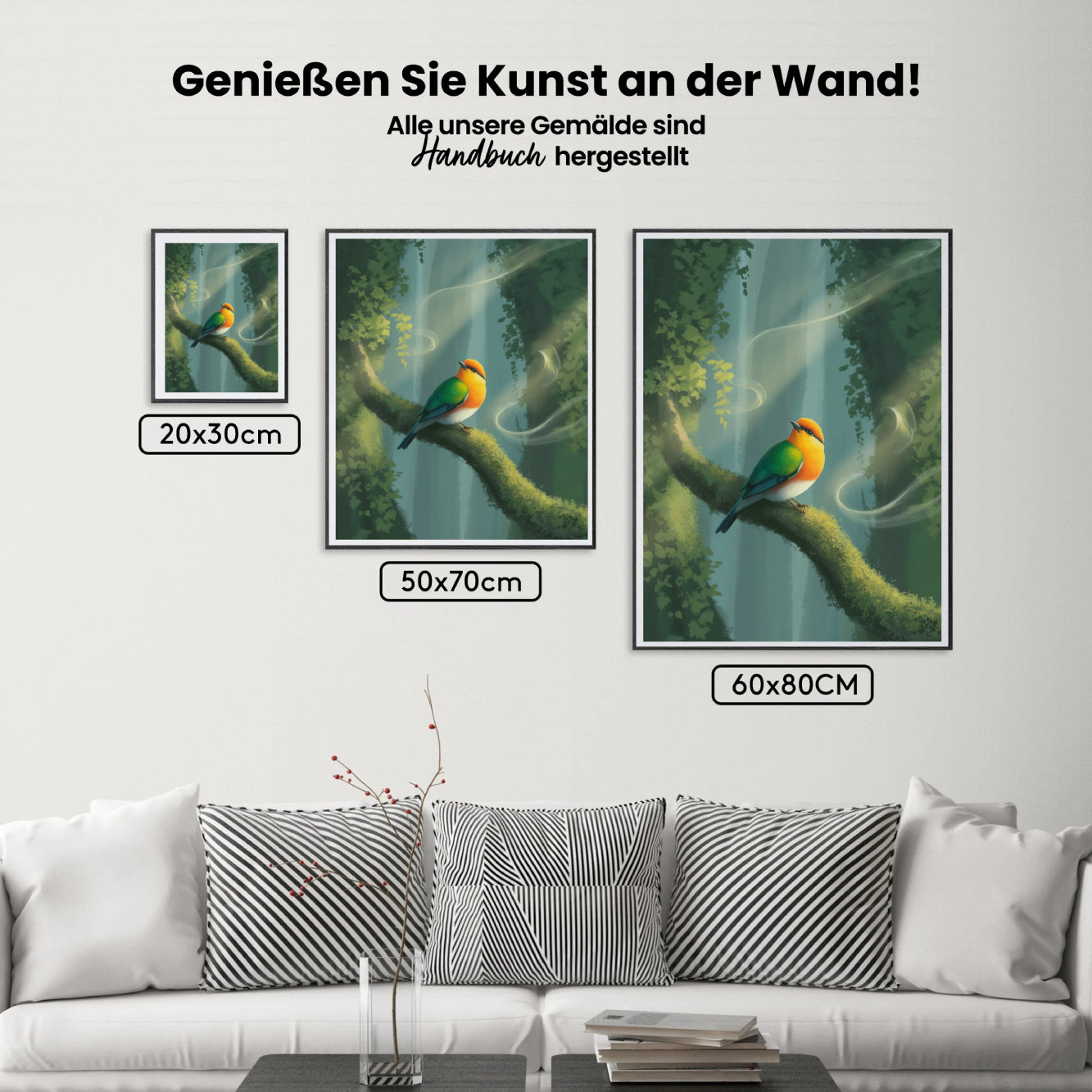 Malen nach Zahlen - Vögel auf einem Ast