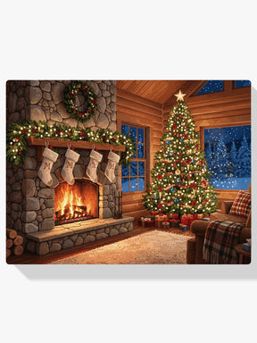 Malen nach Zahlen - Warme Herdfeuer und Weihnachtslichter