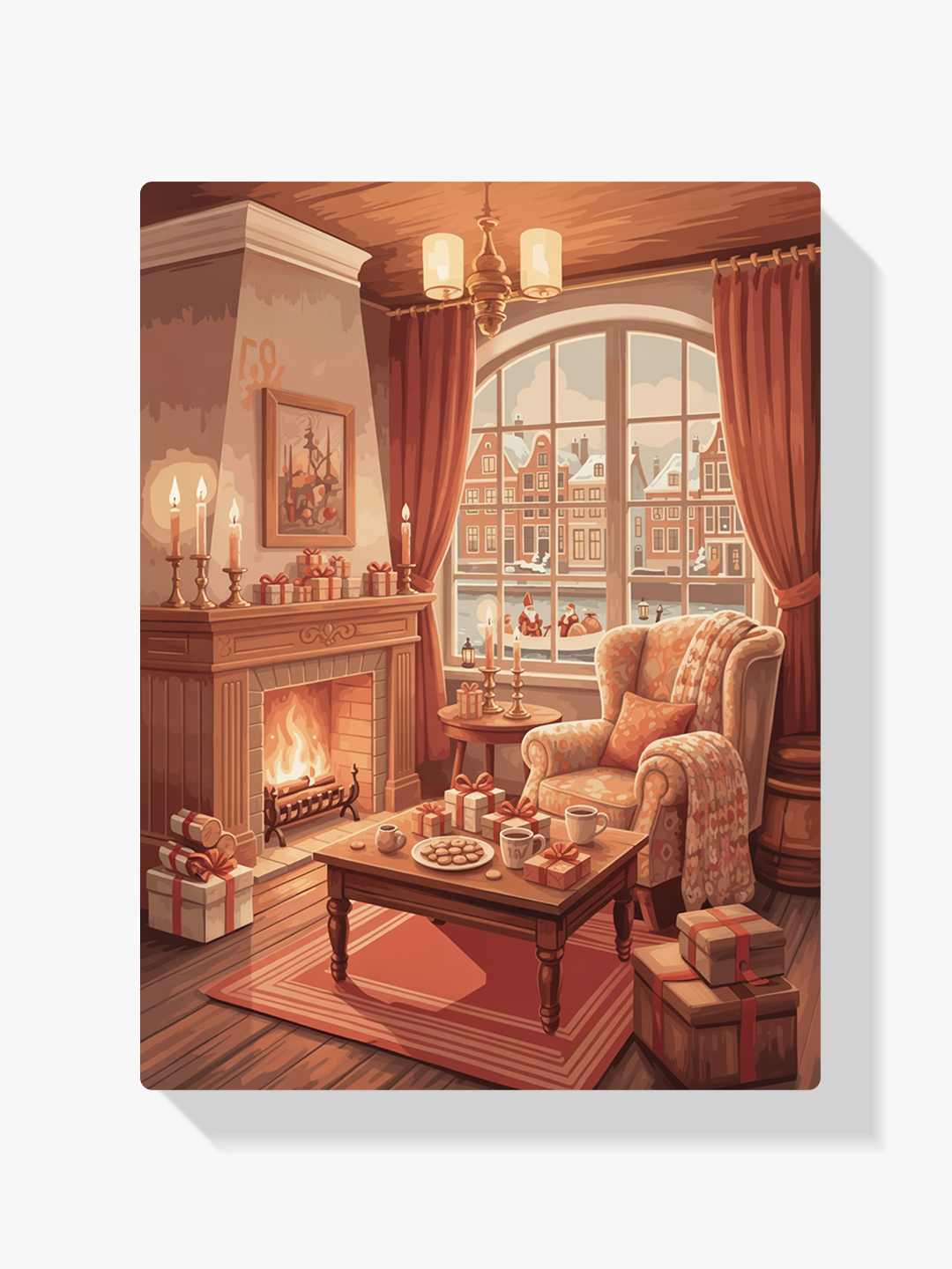 Malen nach Zahlen - Warmes Leuchten am Kanal