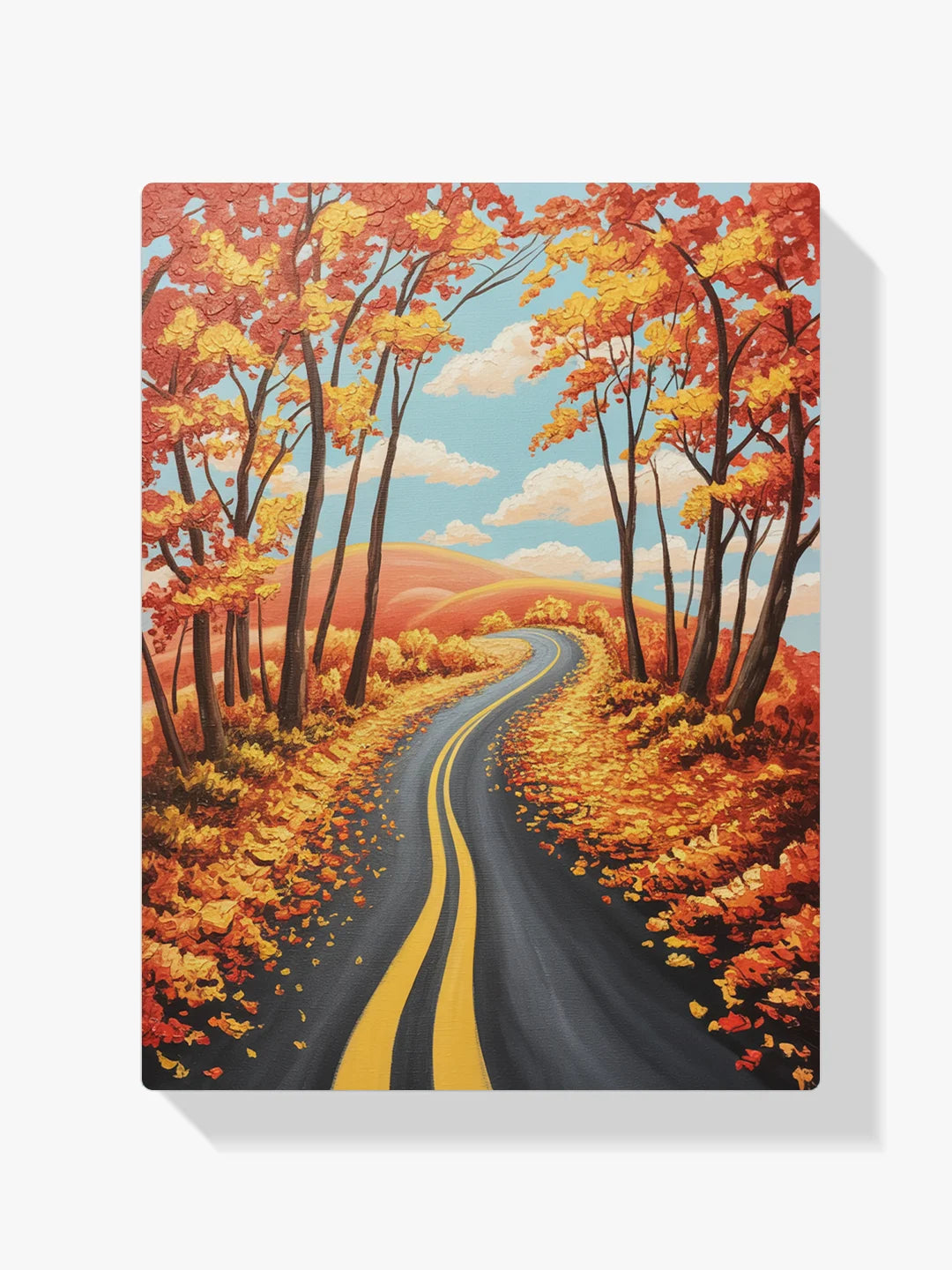 Malen nach Zahlen - Weg durch das Leuchten des Herbstes