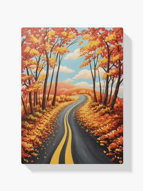 Malen nach Zahlen - Weg durch das Leuchten des Herbstes