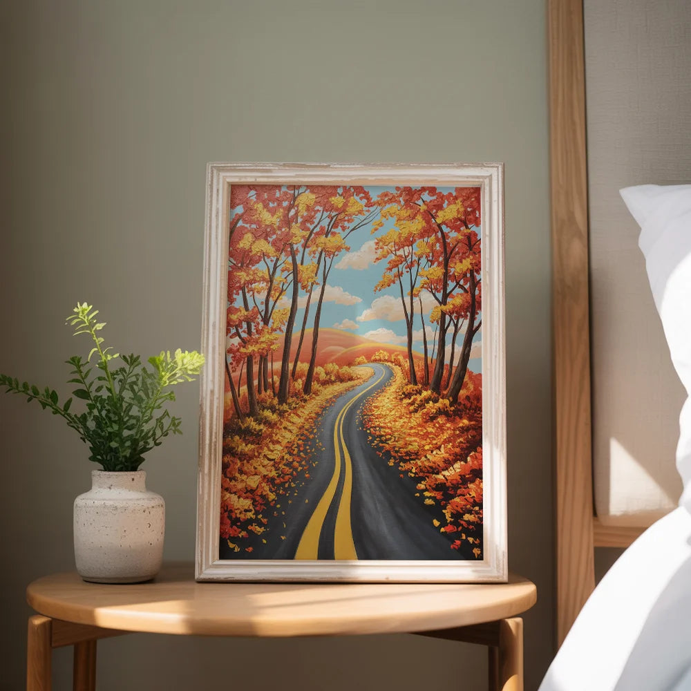 Malen nach Zahlen - Weg durch das Leuchten des Herbstes