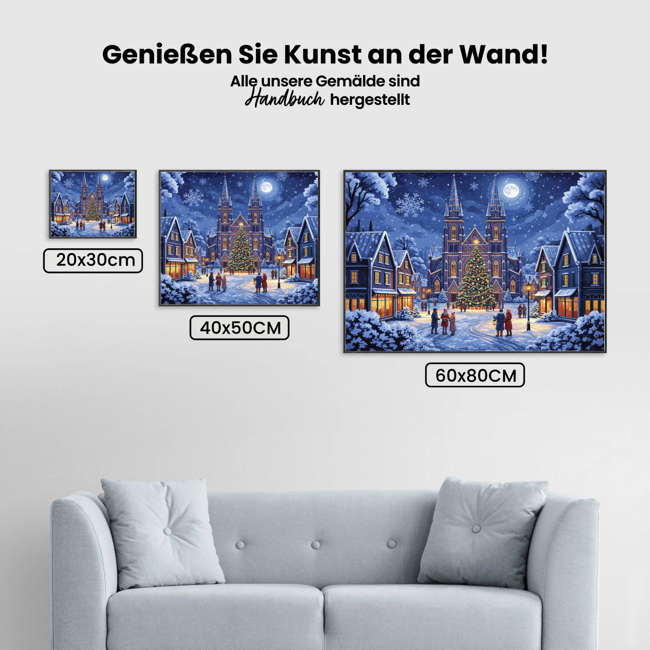 Malen nach Zahlen - Weihnachtskathedrale am Heiligabend