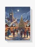 Malen nach Zahlen - Weihnachtsmarkt in der Abenddämmerung