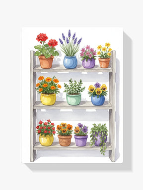 Malen nach Zahlen - Zimmerpflanzen Blumen