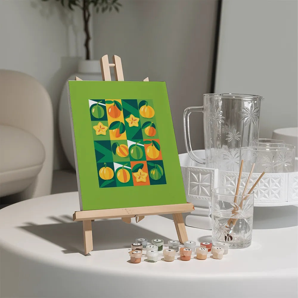 Malen nach Zahlen - 6 Mini-Gemälde | Sternfruchtkuss-Set