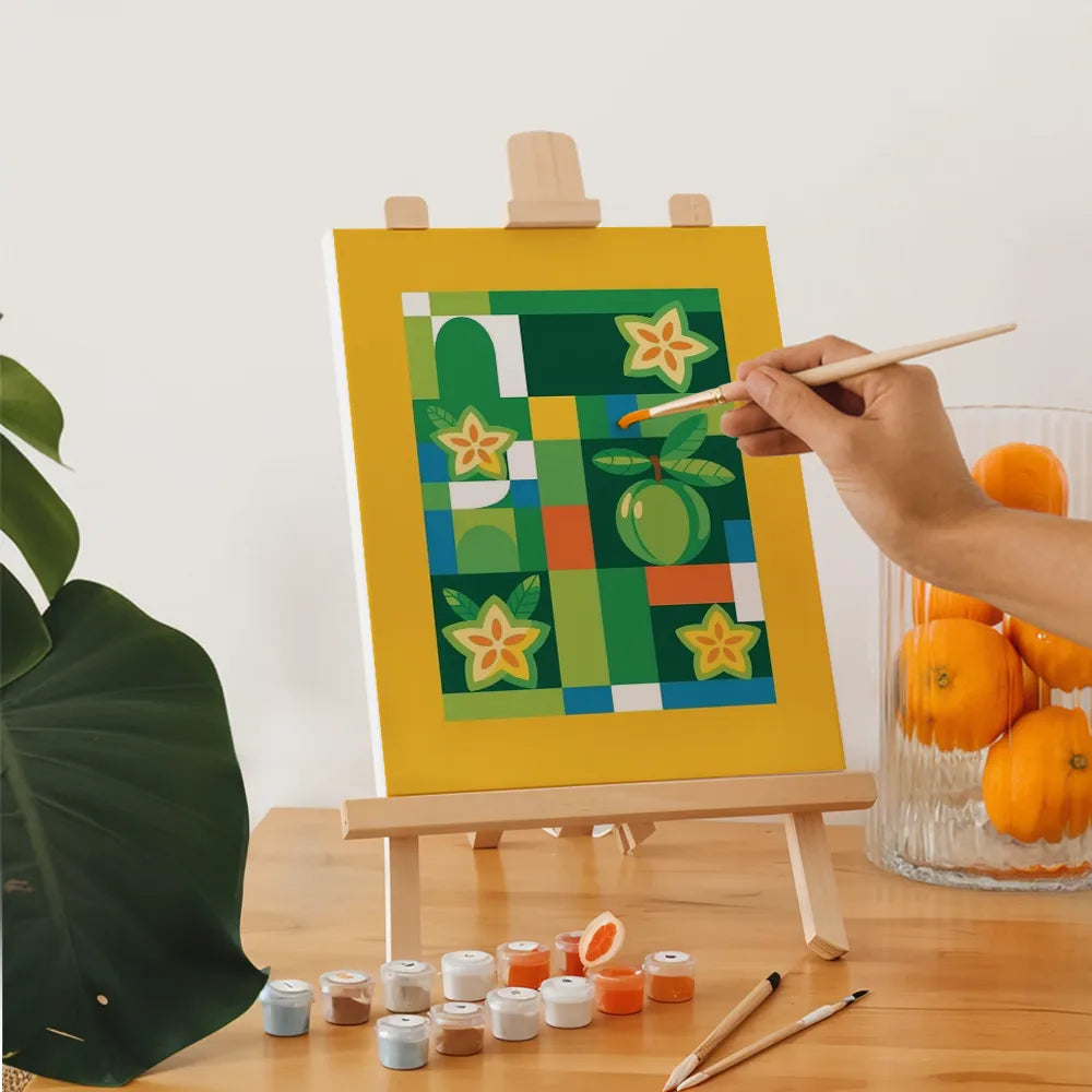 Malen nach Zahlen - 6 Mini-Gemälde | Sternfruchtkuss-Set