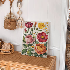 Malen nach Zahlen - 6 Mini-Gemälde | Botanische Harmonie-Set