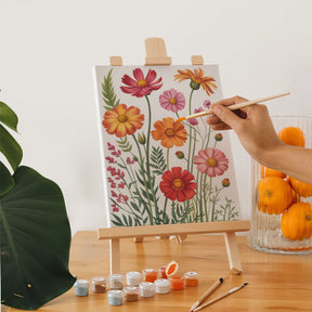 Malen nach Zahlen - 6 Mini-Gemälde | Botanische Harmonie-Set