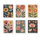 Malen nach Zahlen - 6 Mini-Gemälde | Retro-Garten-Set