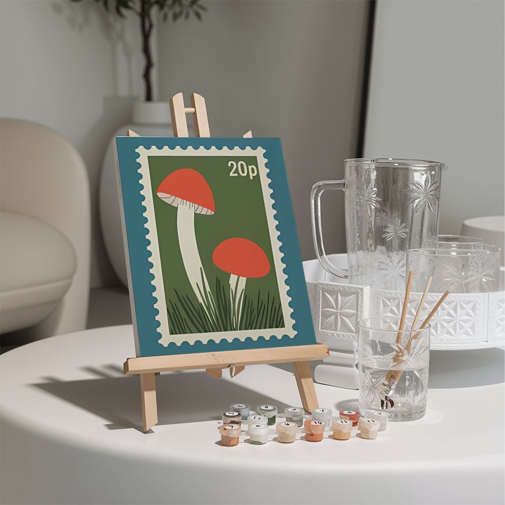 Malen nach Zahlen - 6 Mini-Gemälde | Vintage-Naturdrucke-Set