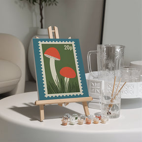 Malen nach Zahlen - 6 Mini-Gemälde | Vintage-Naturdrucke-Set