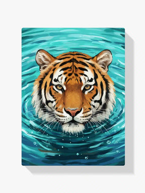 Malen nach Zahlen - Tiger im Wasser