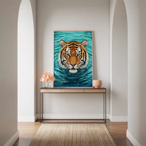 Malen nach Zahlen - Tiger im Wasser
