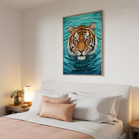 Malen nach Zahlen - Tiger im Wasser