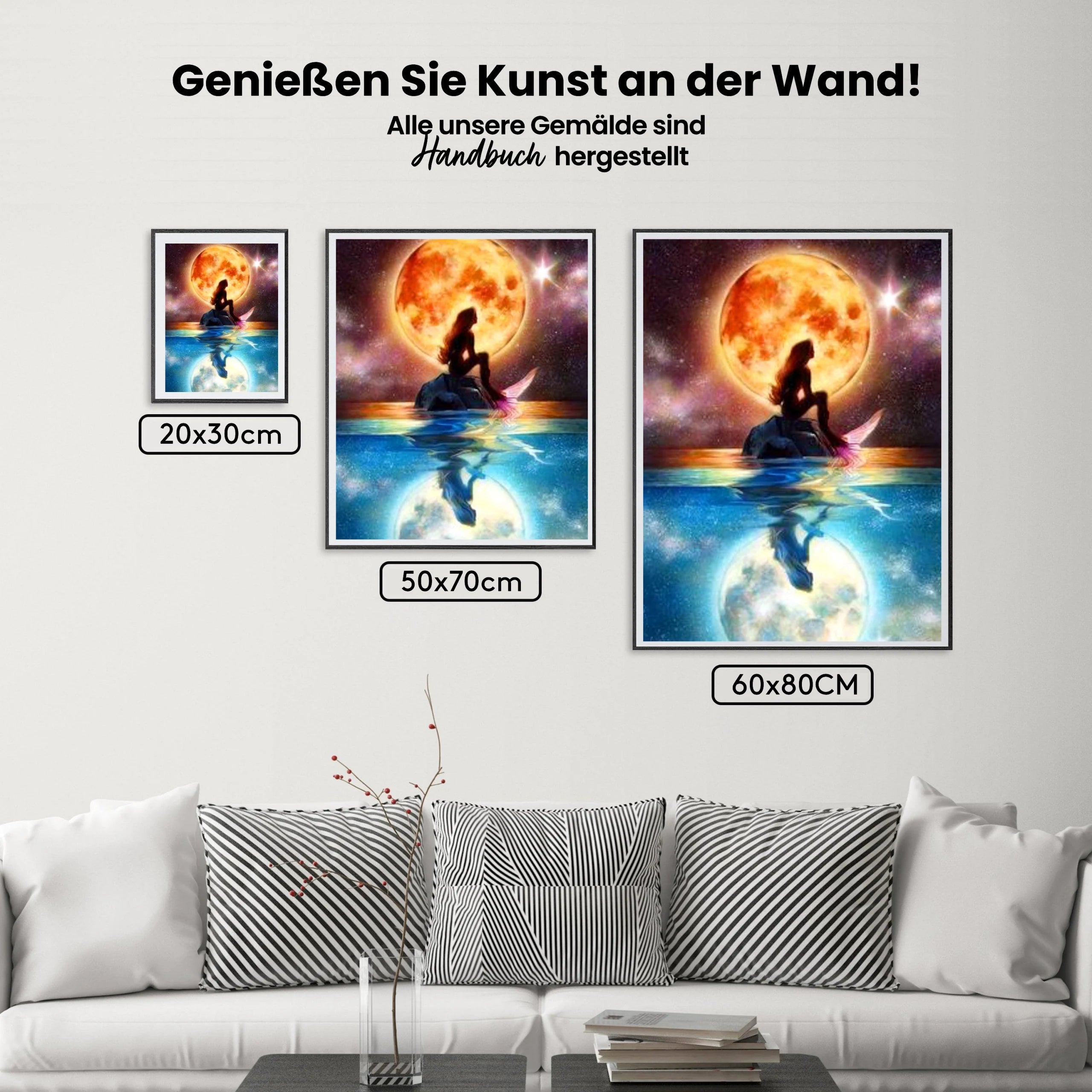 Meerjungfrau Reflexion - Malen nach Zahlen