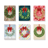 Malen nach Zahlen - 6 Mini-Gemälde | Mini-Kranz mit roter Schleife