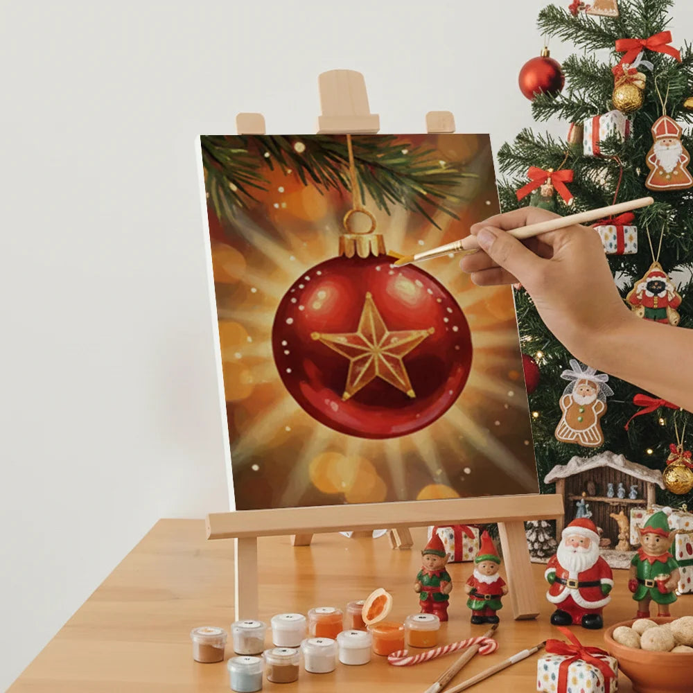 Malen nach Zahlen - 6 Mini-Gemälde | Mini-Ornament Leuchten