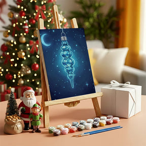 Malen nach Zahlen - 6 Mini-Gemälde | Mini-Ornament Leuchten