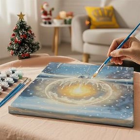 Malen nach Zahlen - 6 Mini-Gemälde | Mini-Ornament Leuchten