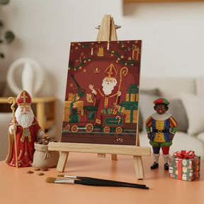 Malen nach Zahlen - 6 Mini-Gemälde | Mini-Spielzeugeisenbahn