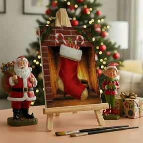 Malen nach Zahlen - 6 Mini-Gemälde | Mini-Strumpf mit Zuckerstange