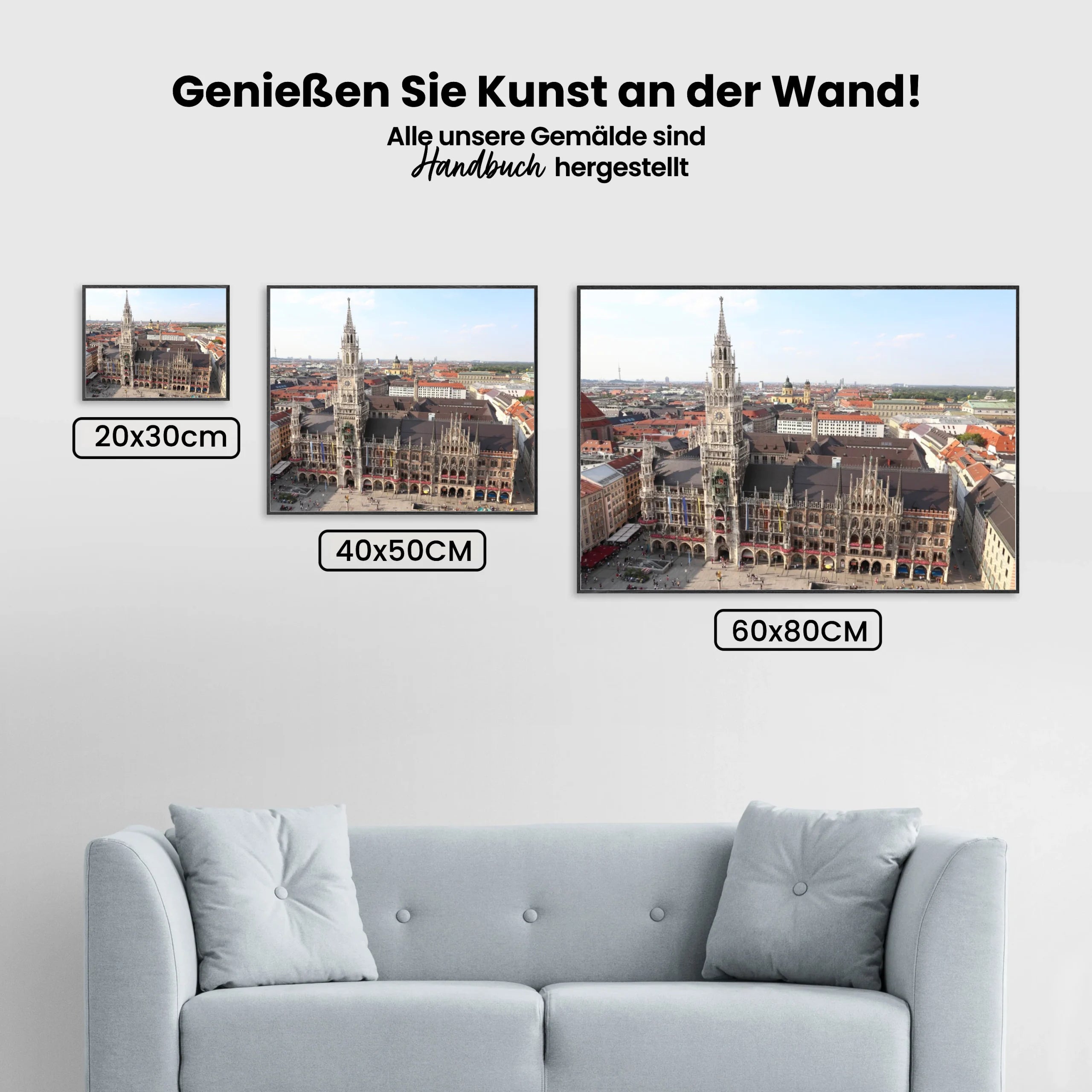 Münchner Marienplatz - Malen nach Zahlen