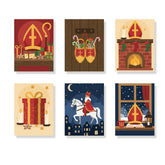 Malen nach Zahlen - 6 Mini-Gemälde | Nikolausmütze