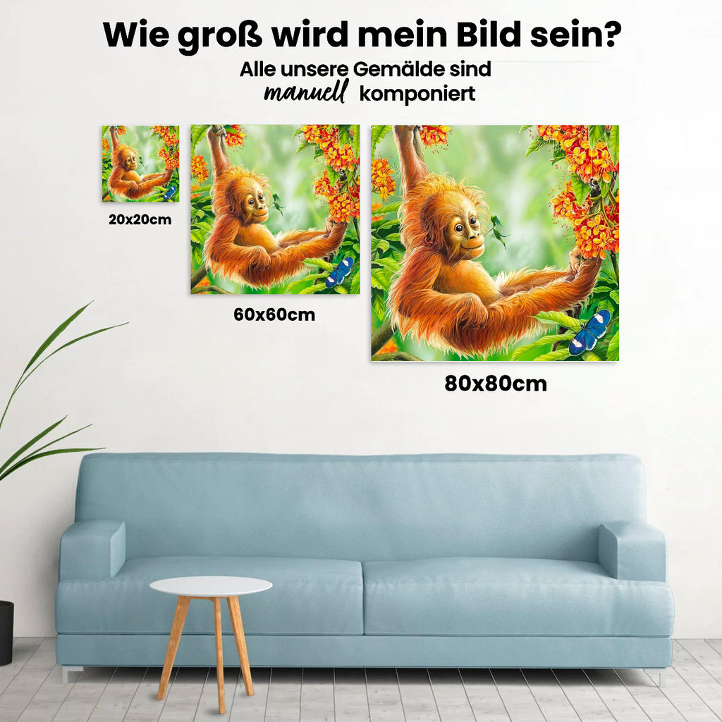 Orang-Utan - Malen nach Zahlen