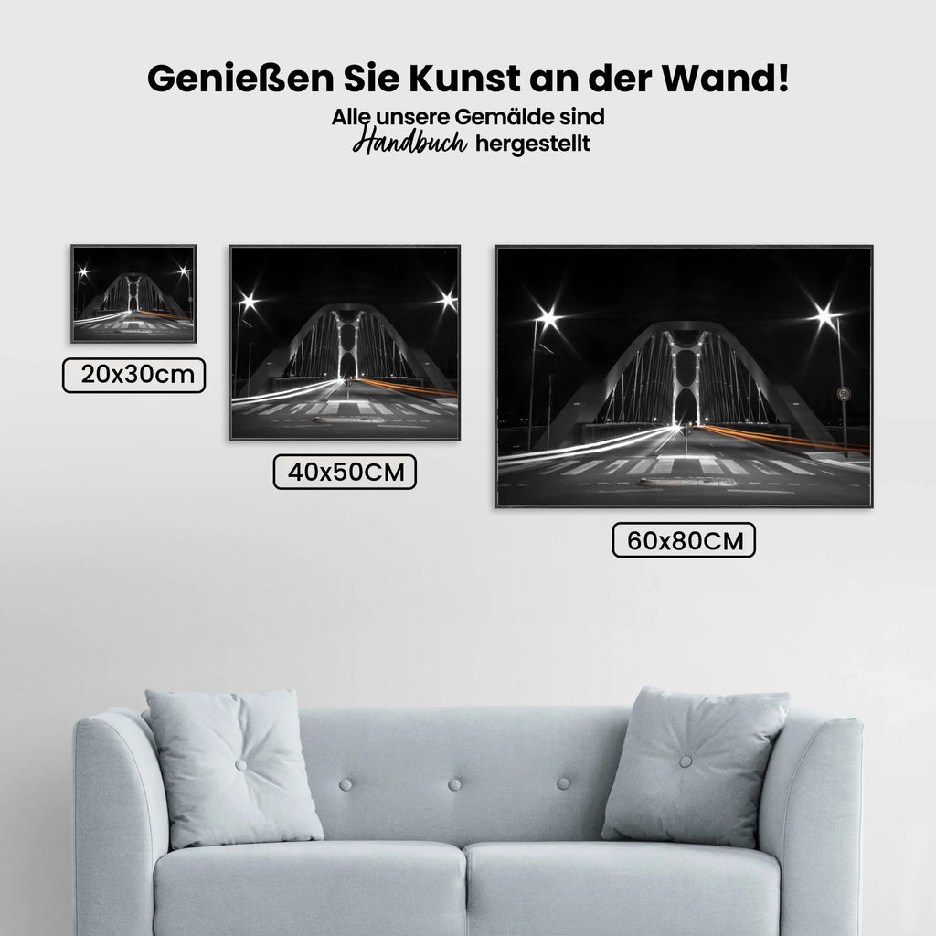 Osthafenbrücke Frankfurt - Malen nach Zahlen