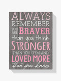 Pink Ribbon | Always Remember - Malen nach Zahlen