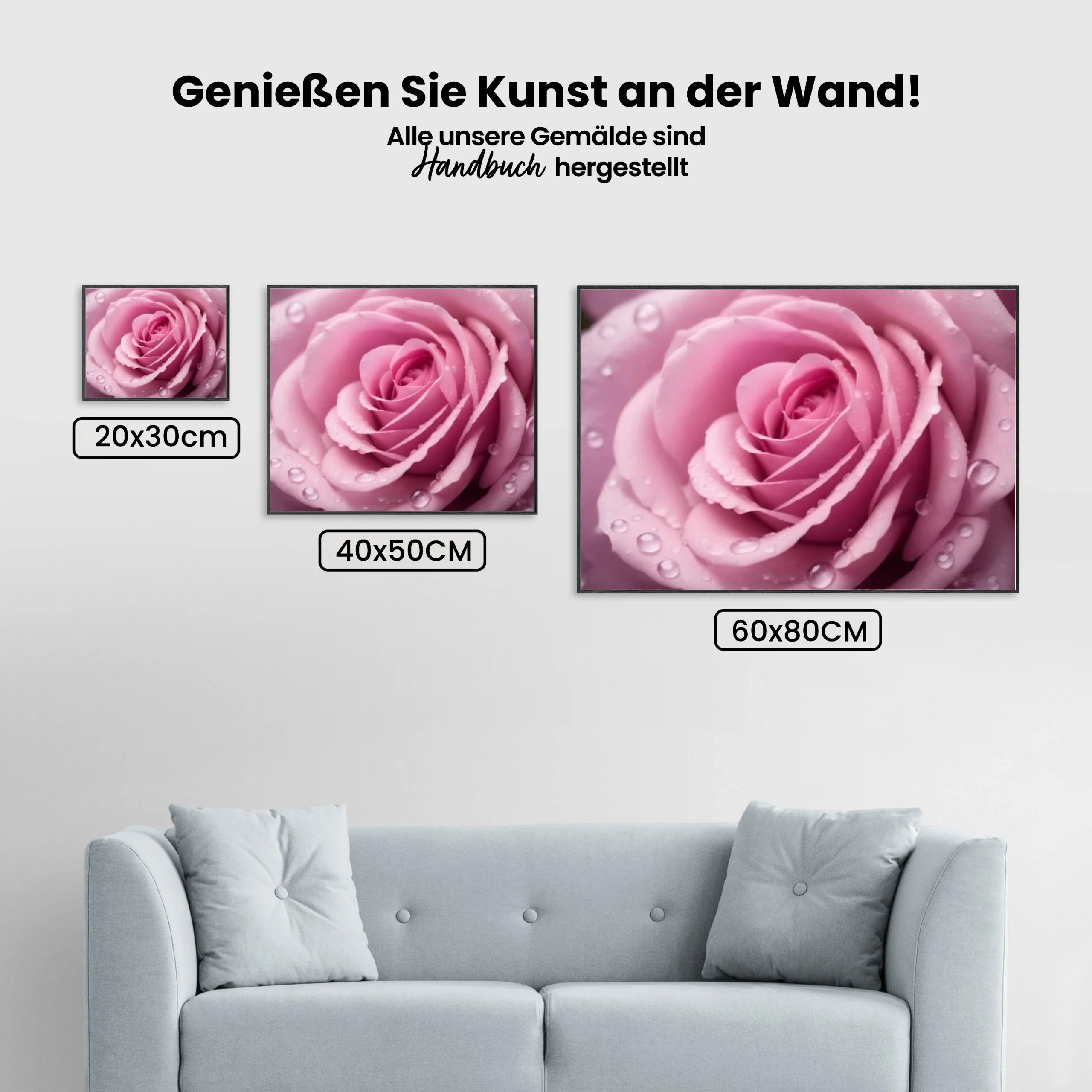 Rosa Rose - Malen nach Zahlen