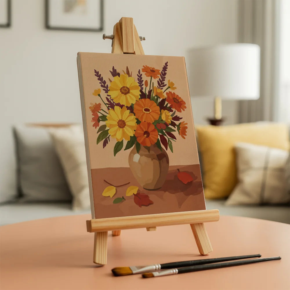 Malen nach Zahlen - 6 Mini-Gemälde | Saisonale Blüte
