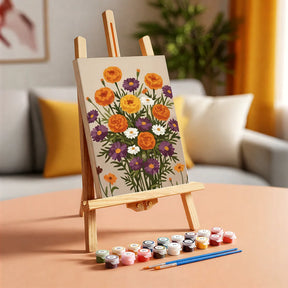 Malen nach Zahlen - 6 Mini-Gemälde | Saisonale Blüte