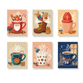 Malen nach Zahlen - 6 Mini-Gemälde | Sankt-Nikolaus-Tassenkollektion