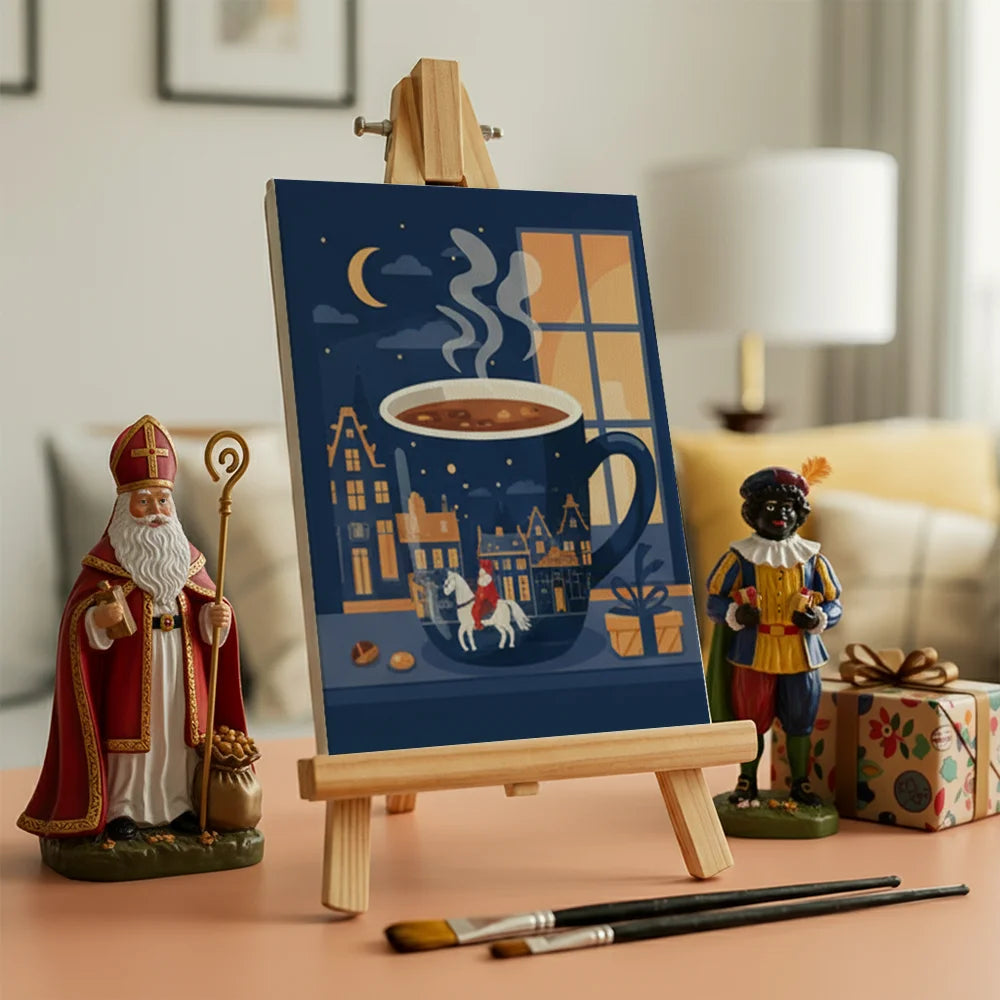 Malen nach Zahlen - 6 Mini-Gemälde | Sankt-Nikolaus-Tassenkollektion