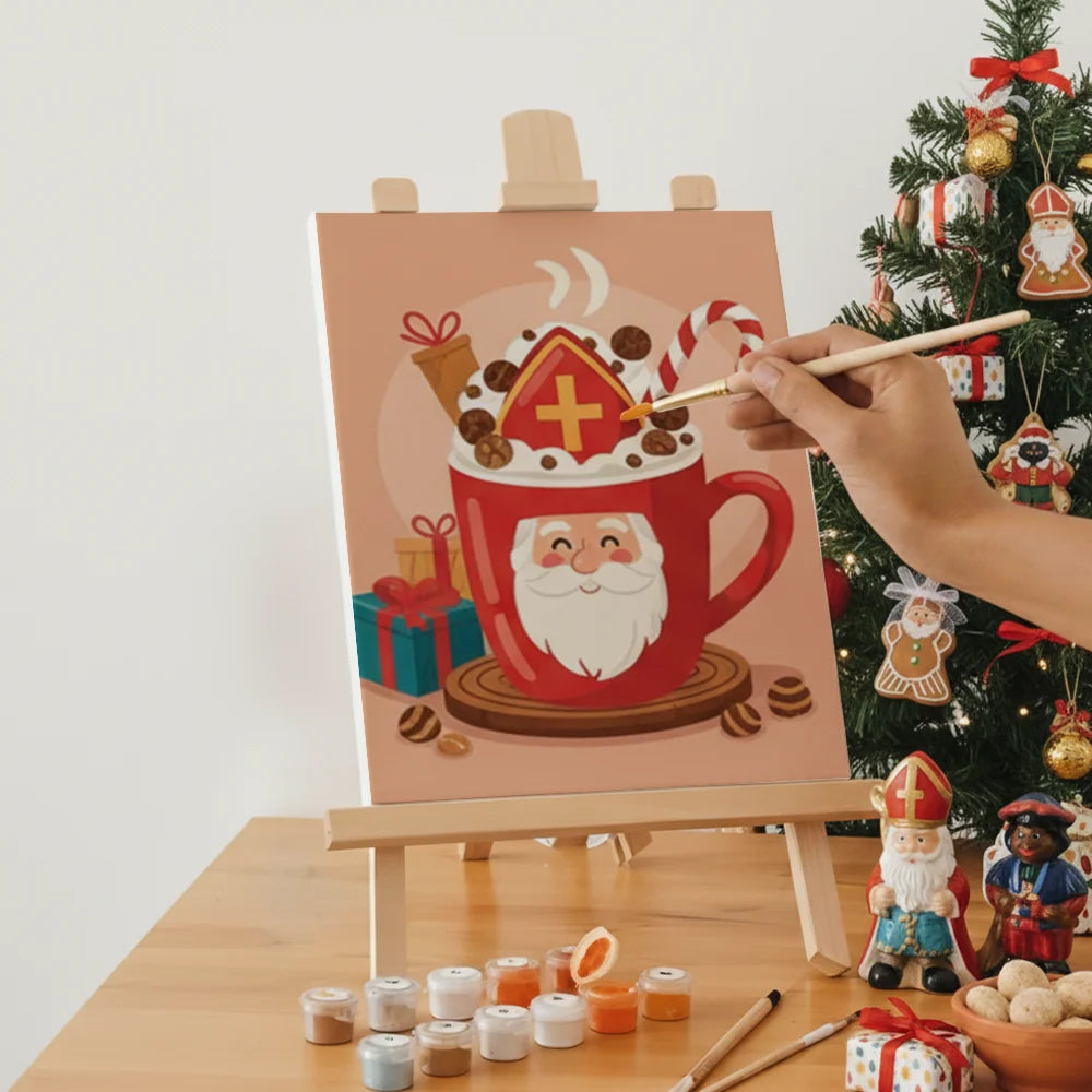 Malen nach Zahlen - 6 Mini-Gemälde | Sankt-Nikolaus-Tassenkollektion