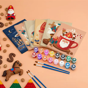 Malen nach Zahlen - 6 Mini-Gemälde | Sankt-Nikolaus-Tassenkollektion