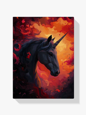 Malen nach Zahlen - Mystisches schwarzes Einhorn