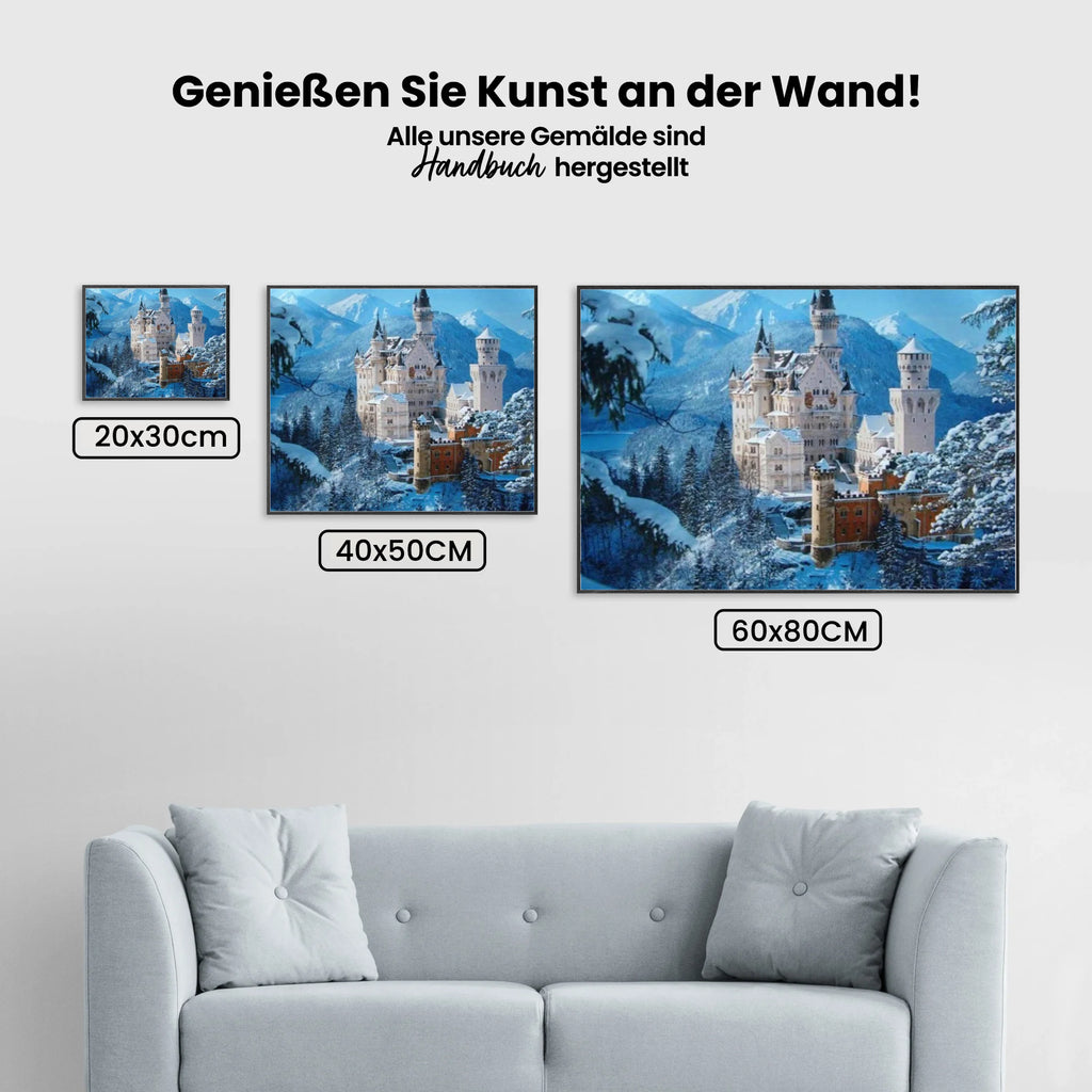 Schloss Winter - Malen nach Zahlen