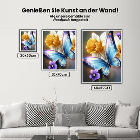 Schmetterling mit Blume - Malen nach Zahlen