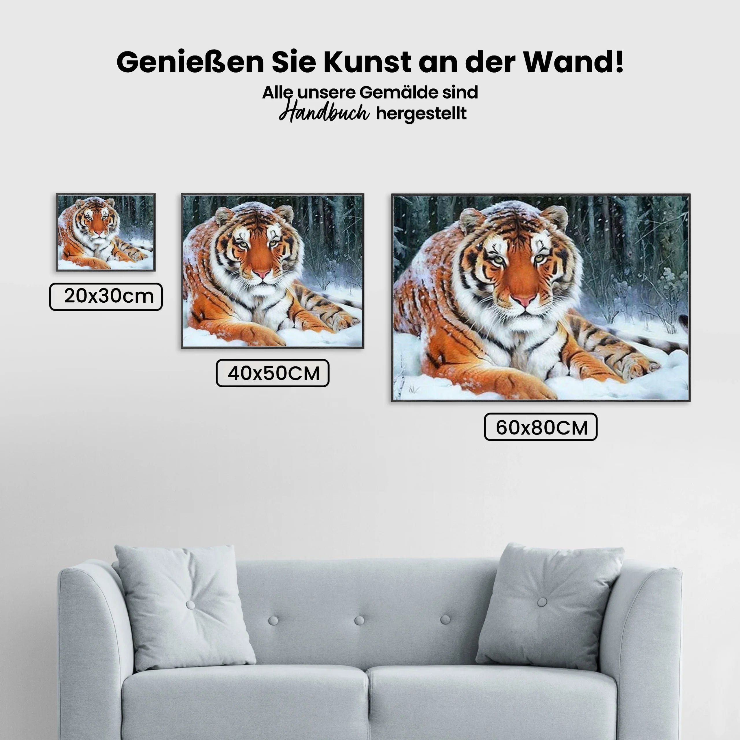 Schnee Tiger - Malen nach Zahlen