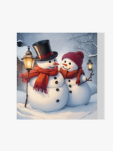 Schneemann Paar - Malen nach Zahlen