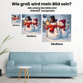 Schneemann Paar - Malen nach Zahlen