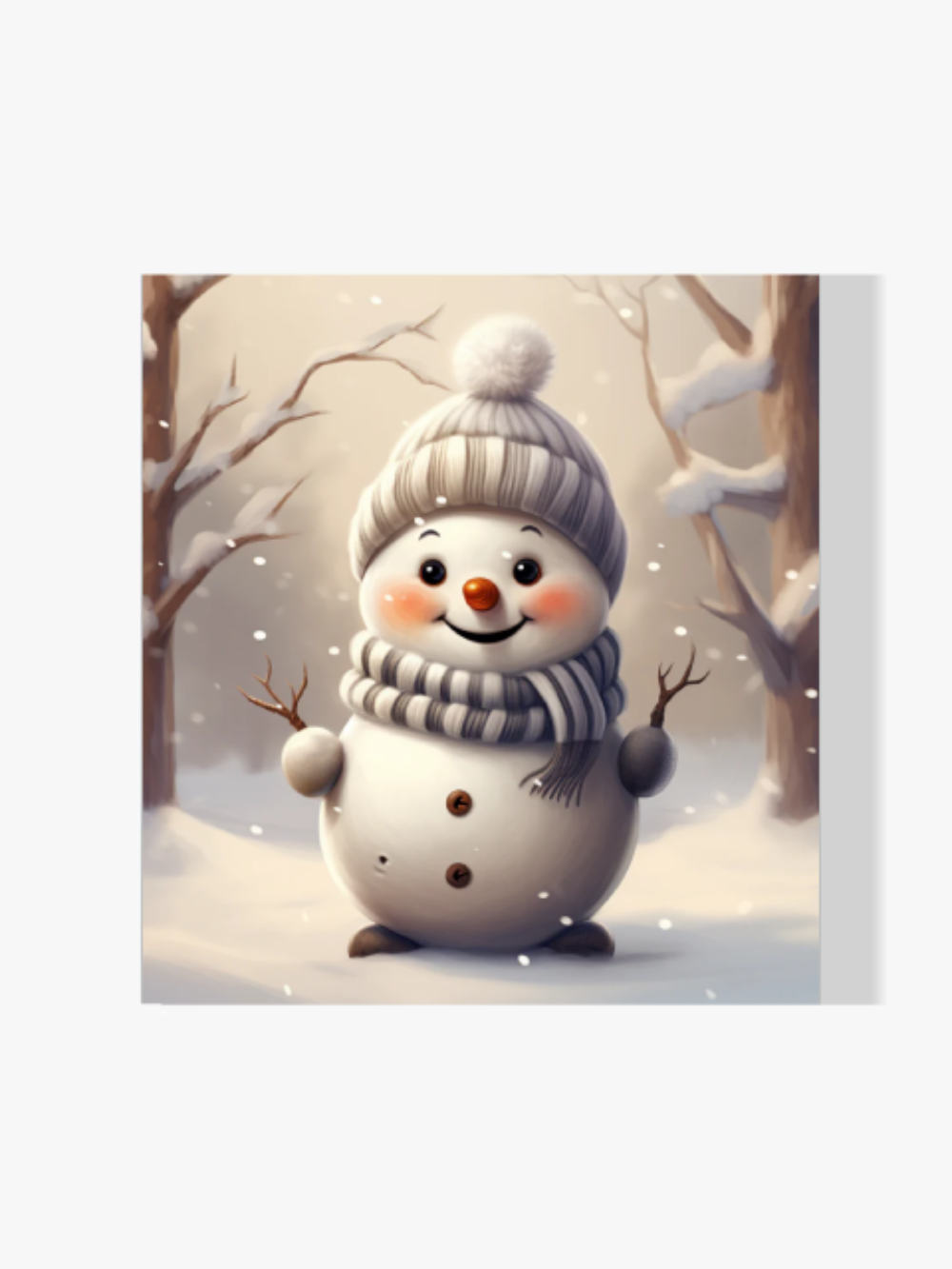 Schneemann im Winter - Malen nach Zahlen