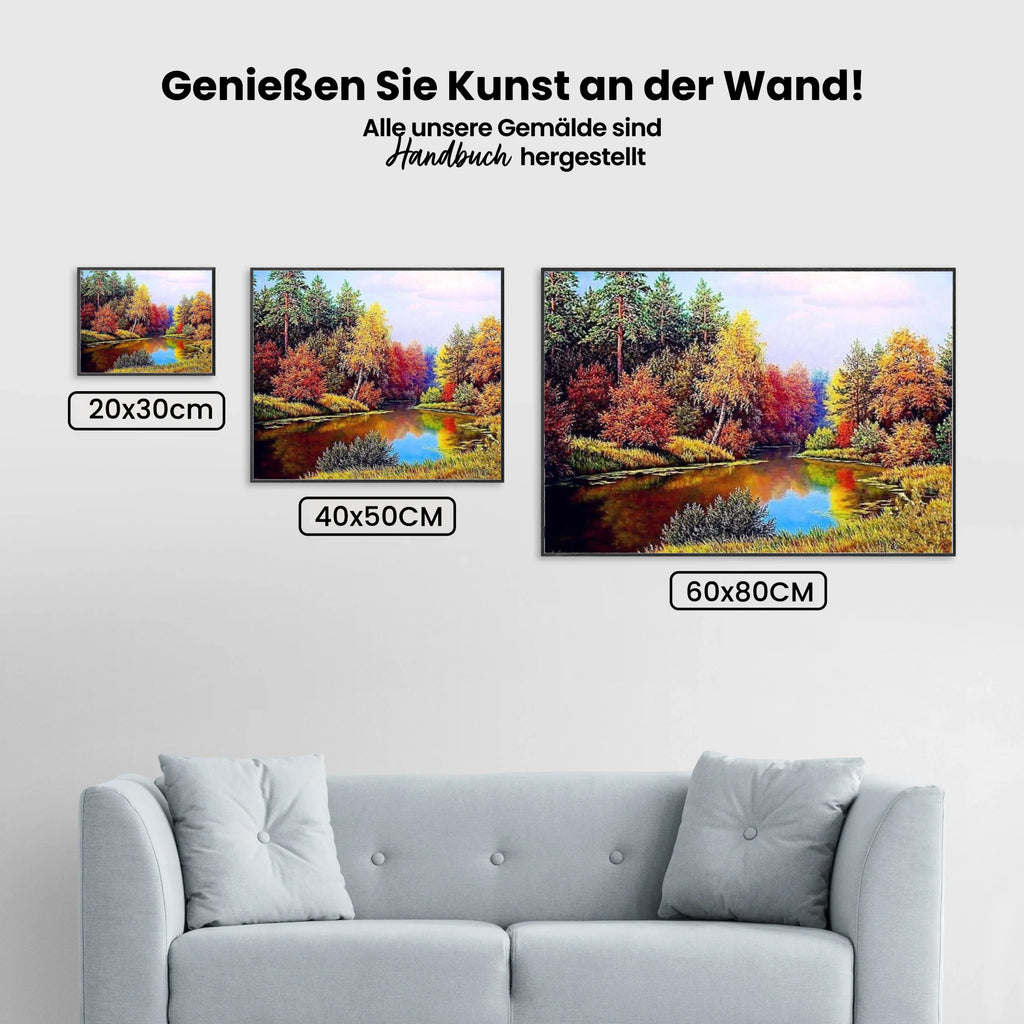 See im Wald - Malen nach Zahlen