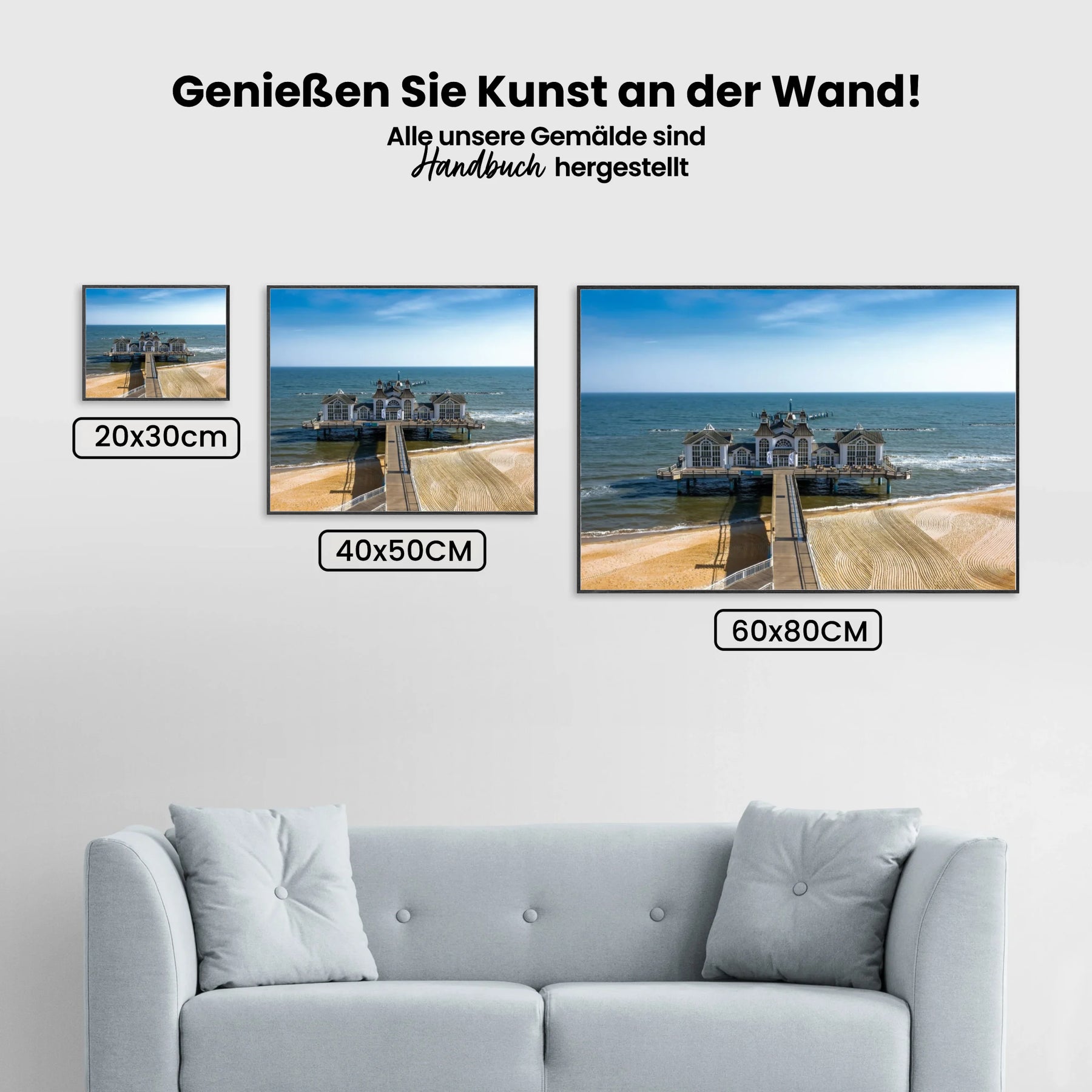 Seebrücken an der Ostsee - Malen nach Zahlen